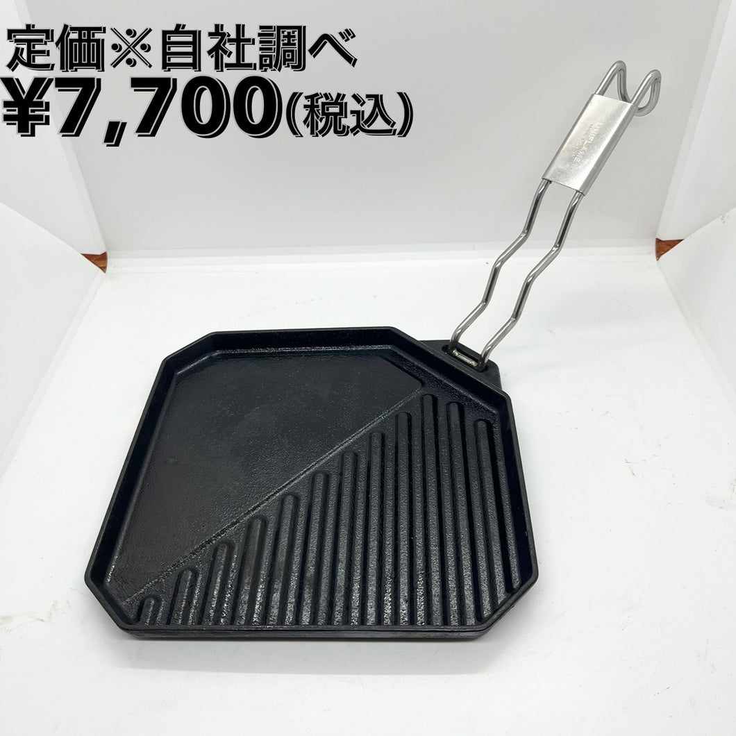 UNIFLAME(ユニフレーム) ユニ鉄、ウェーブ焼き網ハンドル、ユニ鉄ケース付き