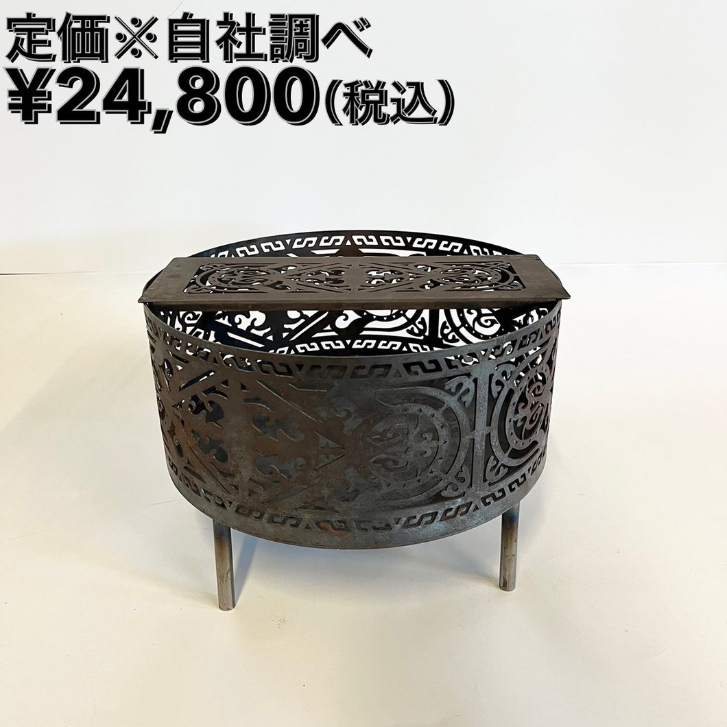 DIAVOLO WORKS(ディアボロワークス) キルギス民族模様デザイン アイアン焚き火台 Φ350